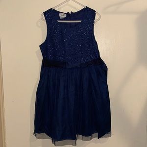 Special Editions navy blue sequin sleeveless dress girl size 6